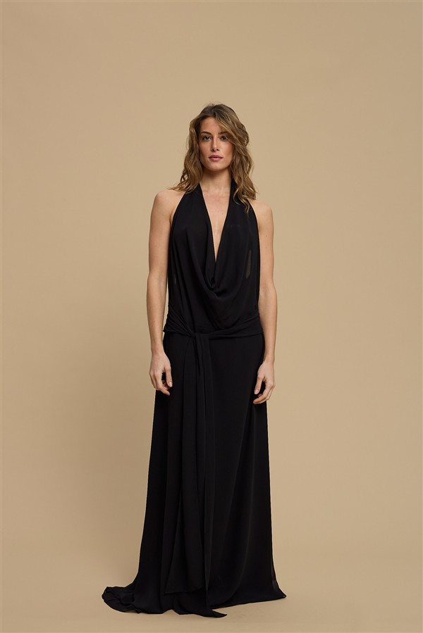 LA CHAINE WAVE DRESS BLACK